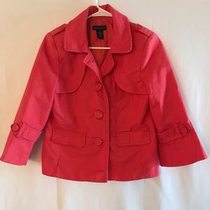 Rafaella pink three button jacket sz. Medium